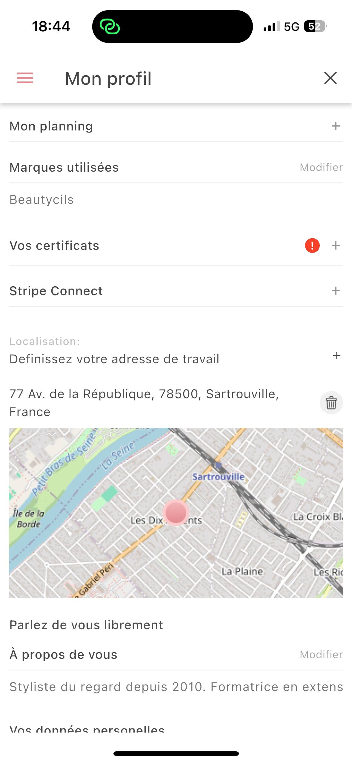 Service and address settings